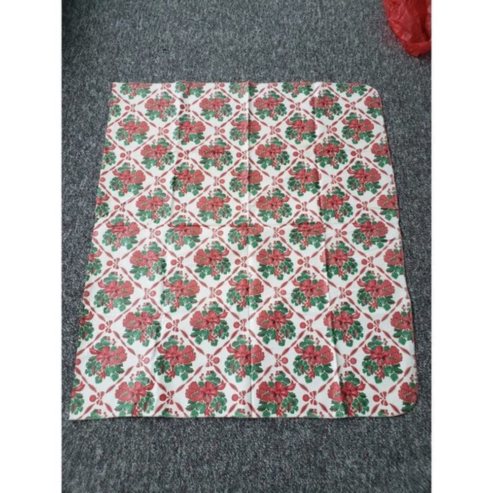 Vintage Christmas Vinyl Tablecloth